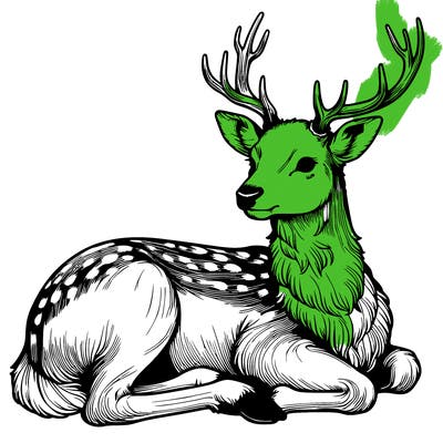 realistic deer with antlers