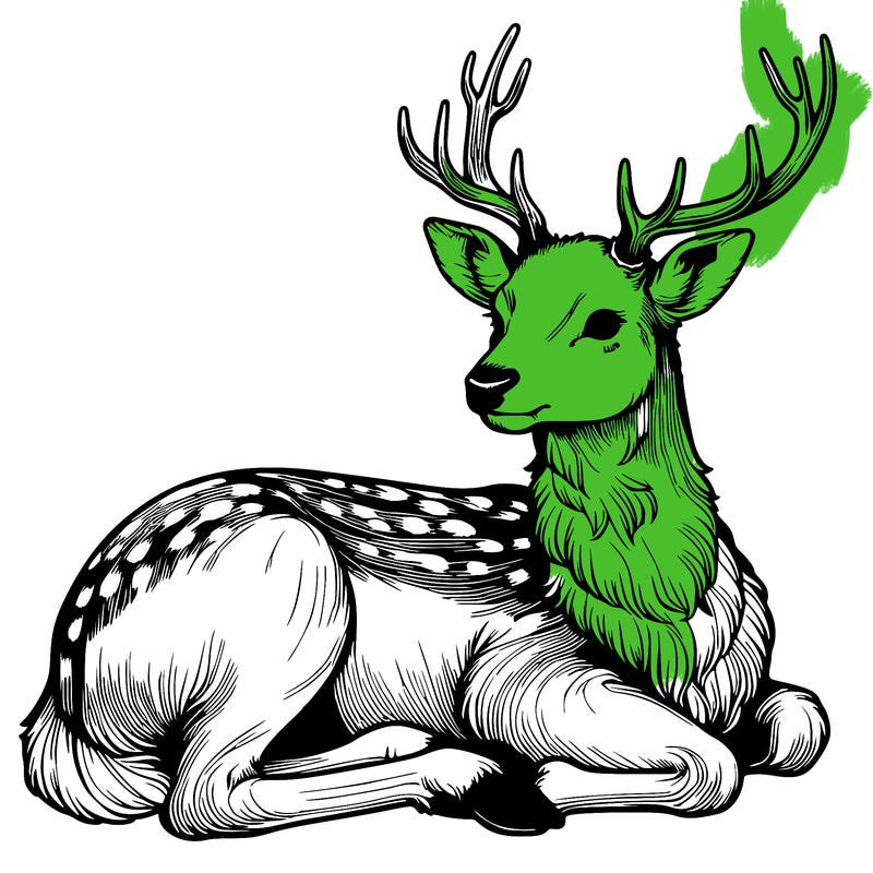 realistic deer with antlers