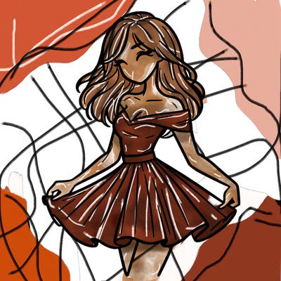woman in skirt