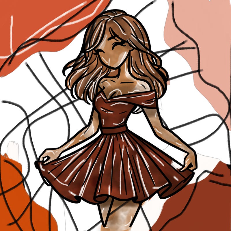 woman in skirt