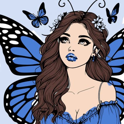 butterfly fairy realistic girl