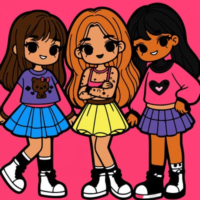 three girl best friends