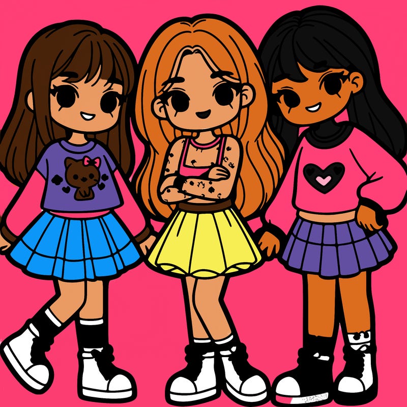 three girl best friends