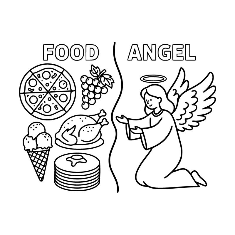 split food and angel