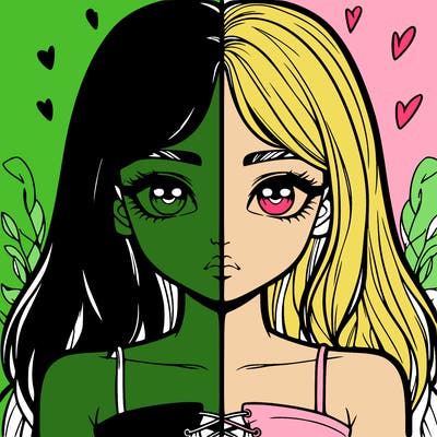 realistic girl split