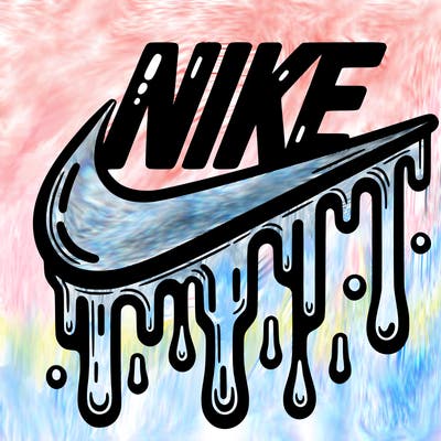 dripping nike logo