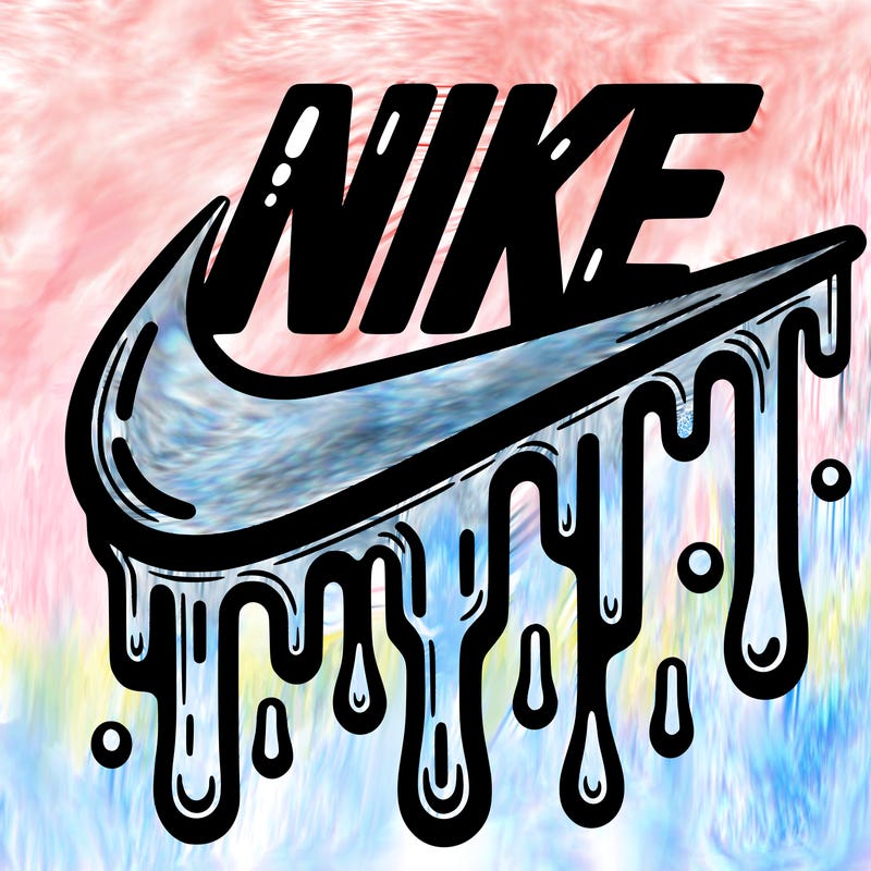 dripping nike logo