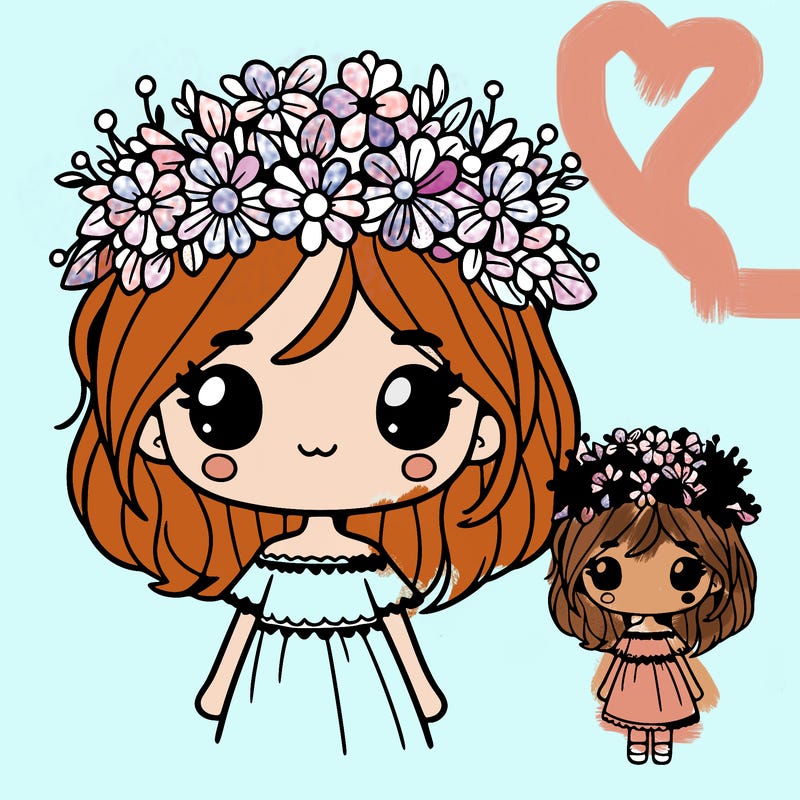 girl with flowers crown