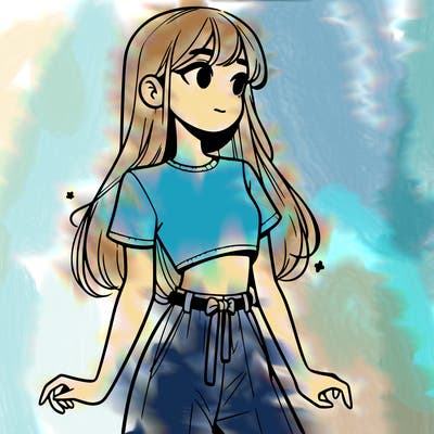 girl in a cute crop top