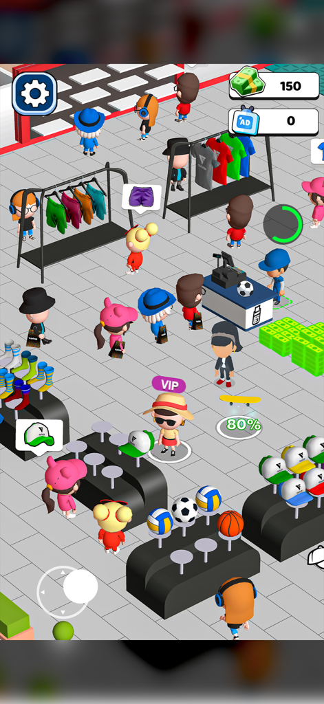 Fashion Outlet Rush Store - A vibrant fashion outlet store simulation with customers shopping for clothes and accessories.