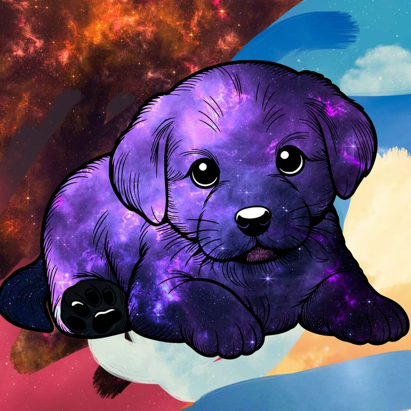 a cute realistic puppy