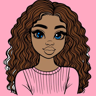 pretty young black girl- detailed