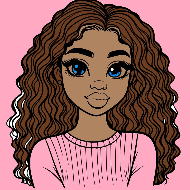 pretty young black girl- detailed