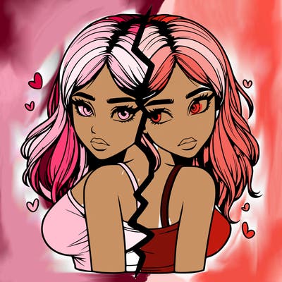 realistic girl split