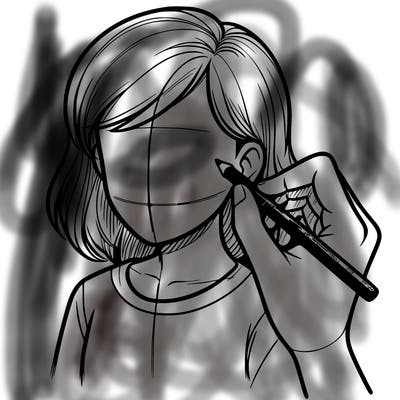 drawing a realistic person