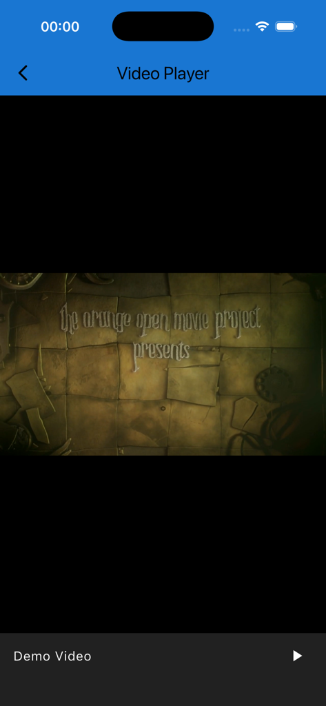 Buz One - Buz One app interface showing a video player screen with a demo video playing.