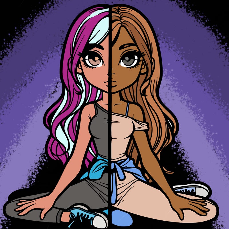 realistic girl split