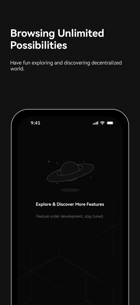 edgeX Mobile - edgeX Mobile app screen showcasing exploration of decentralized blockchain features