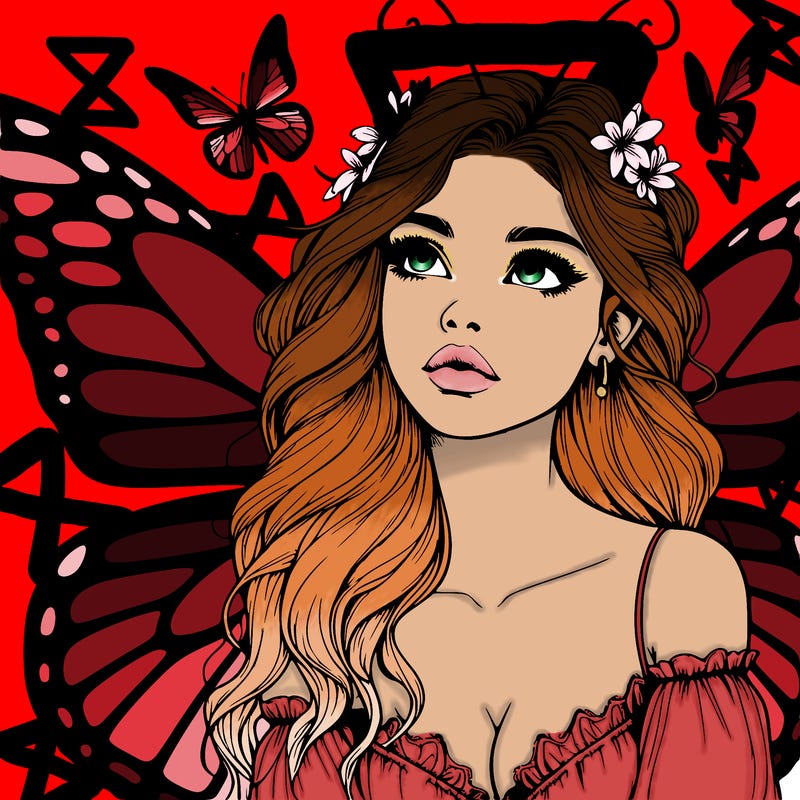 butterfly fairy realistic girl