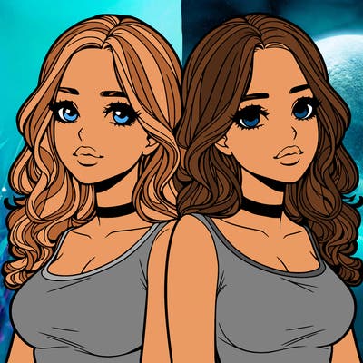 realistic twin sisters