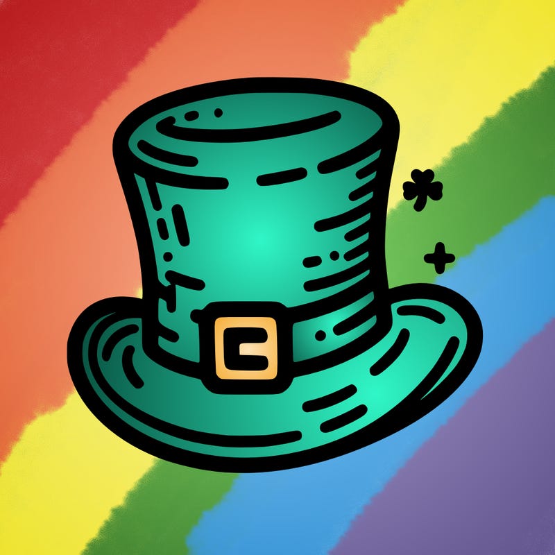 st patrick hat with thin lines