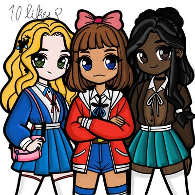 a group of girls