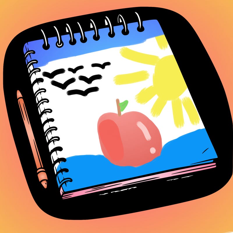 a blank sketch pad