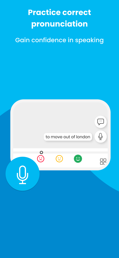 SuperMemo – effective learning - SuperMemo app interface for practicing correct pronunciation and speaking skills