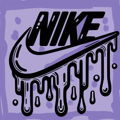dripping nike logo
