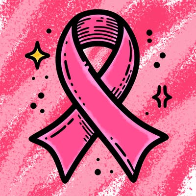 ribbon symbol of national breast cancer awareness month
