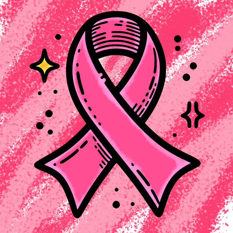 ribbon symbol of national breast cancer awareness month