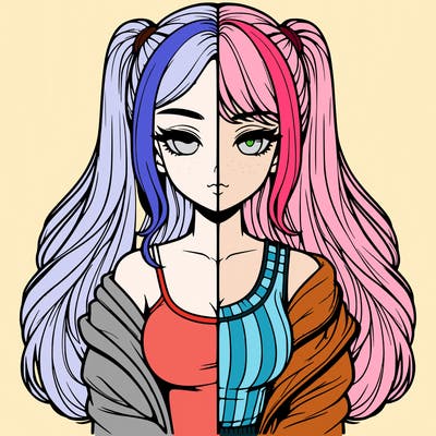 realistic girl split