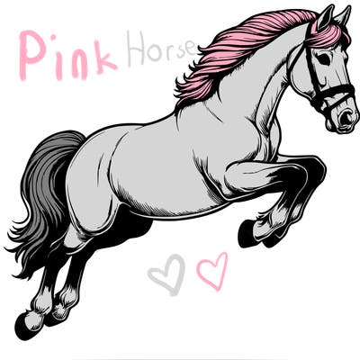 realistic horse jumping