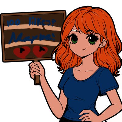 realistic girl holding up a plain sign