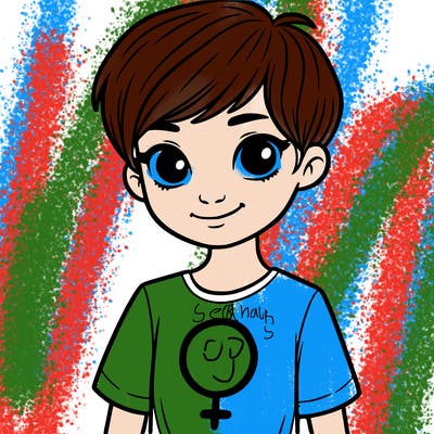 girl with pixie cut and feminist shirt