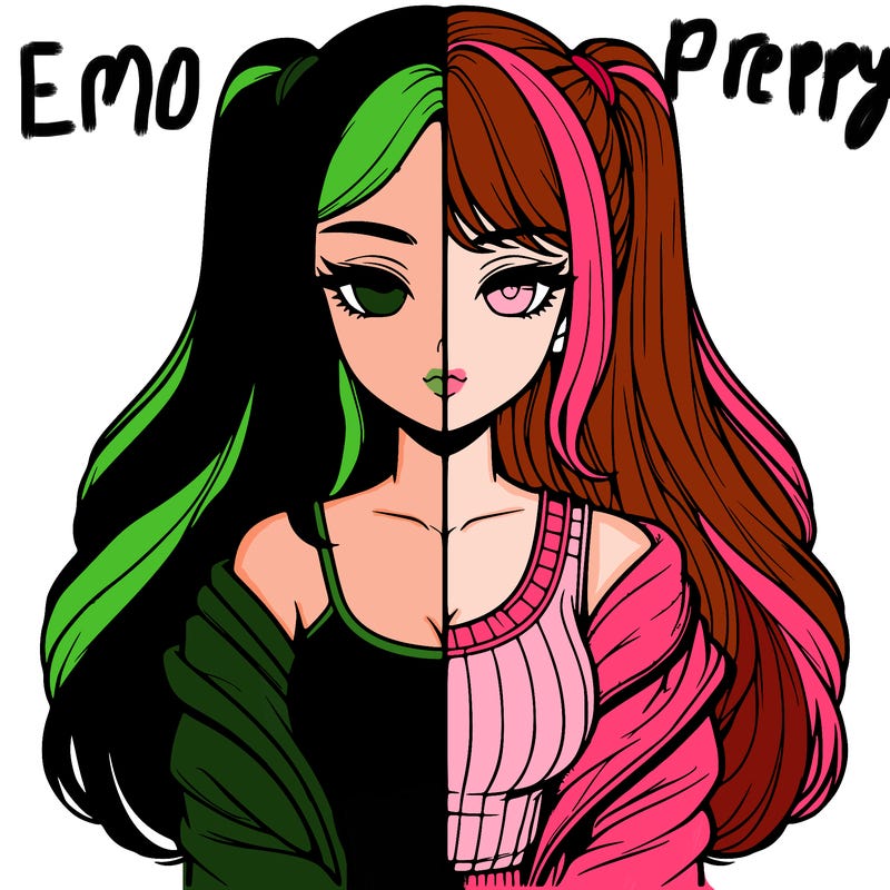 realistic girl split