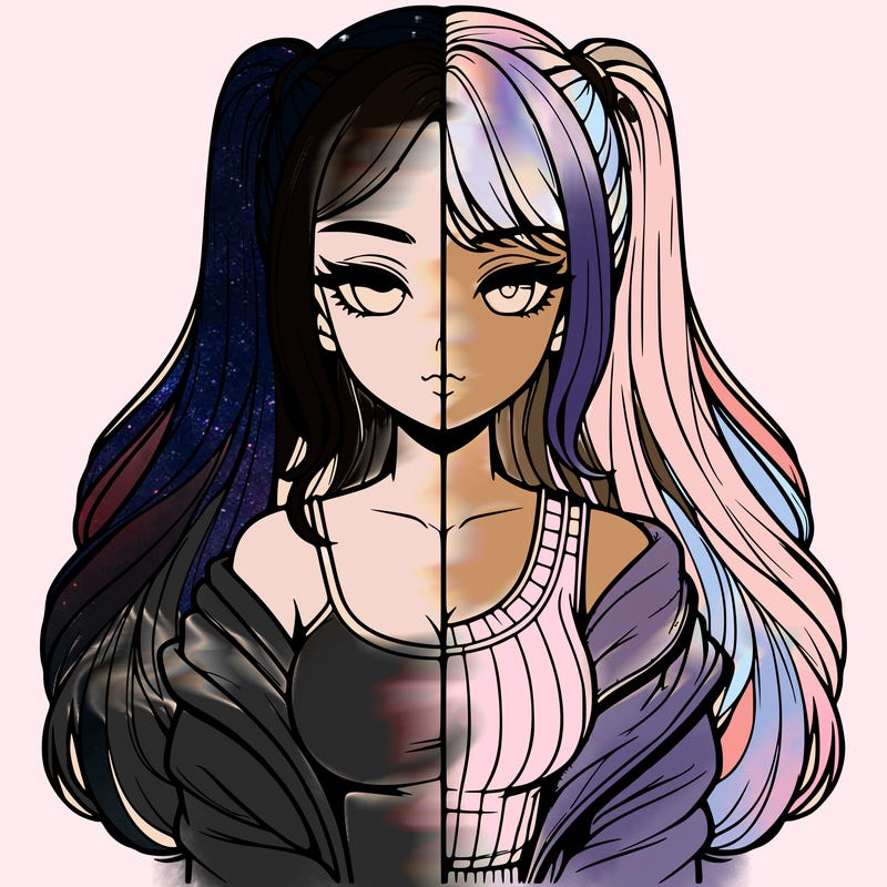 realistic girl split