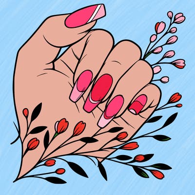 nails with french tip