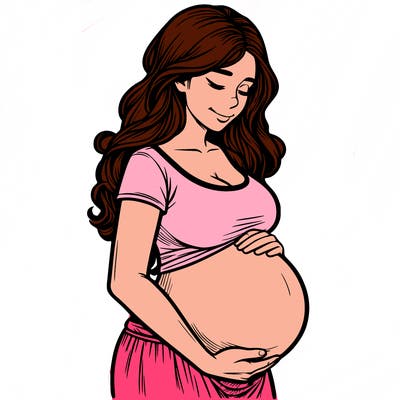 woman heavily pregnant realistic