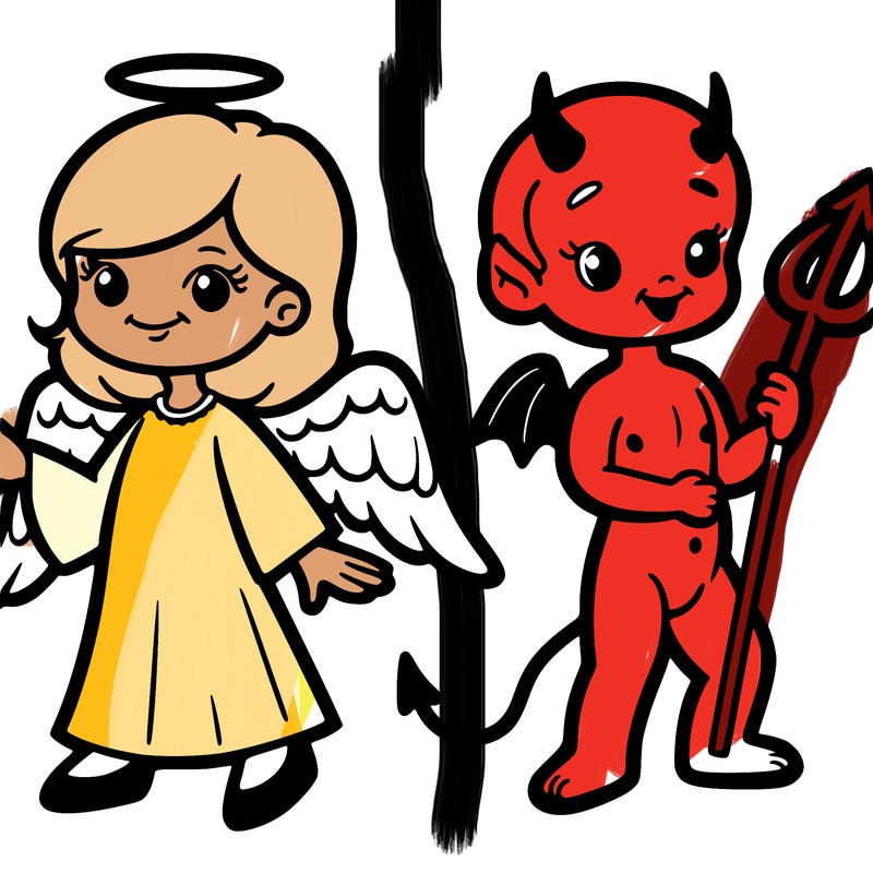 angel and a devil