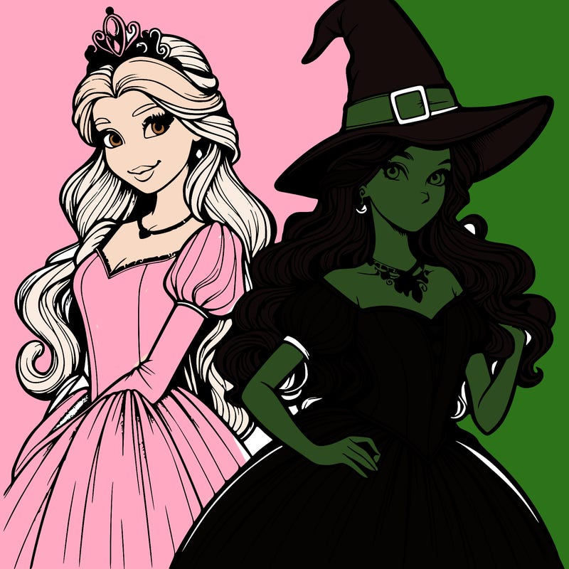 a realistic princess and a witch