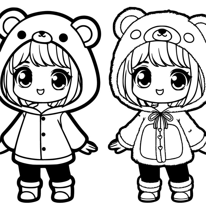 girl with bear costume