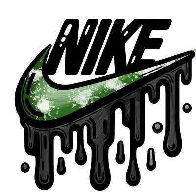dripping nike logo