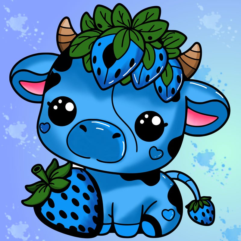 cute strawberry cow