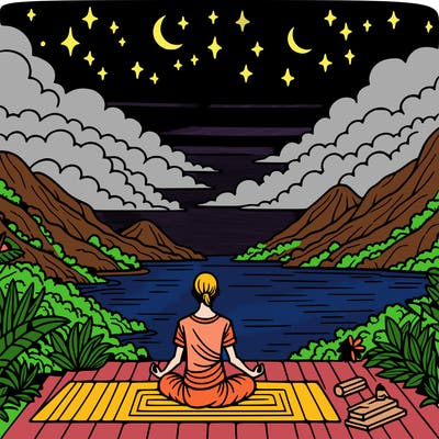 yoga with a pretty view