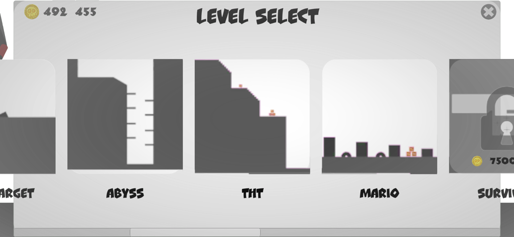Stickman Destruction 2 - Stickman Destruction 2 level selection menu showing different stages