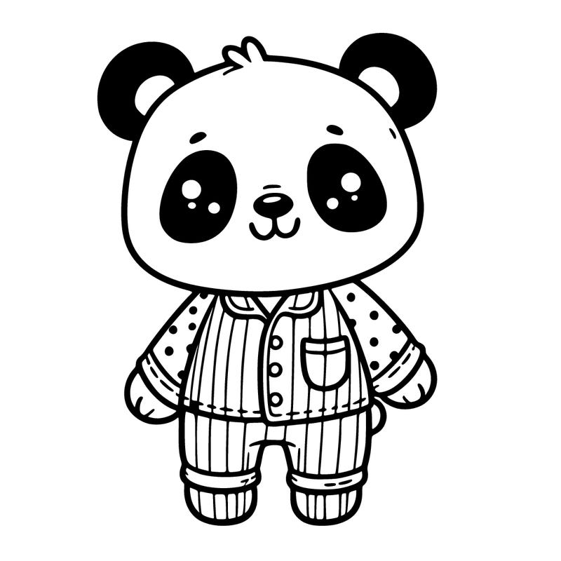 cute panda with pjs!