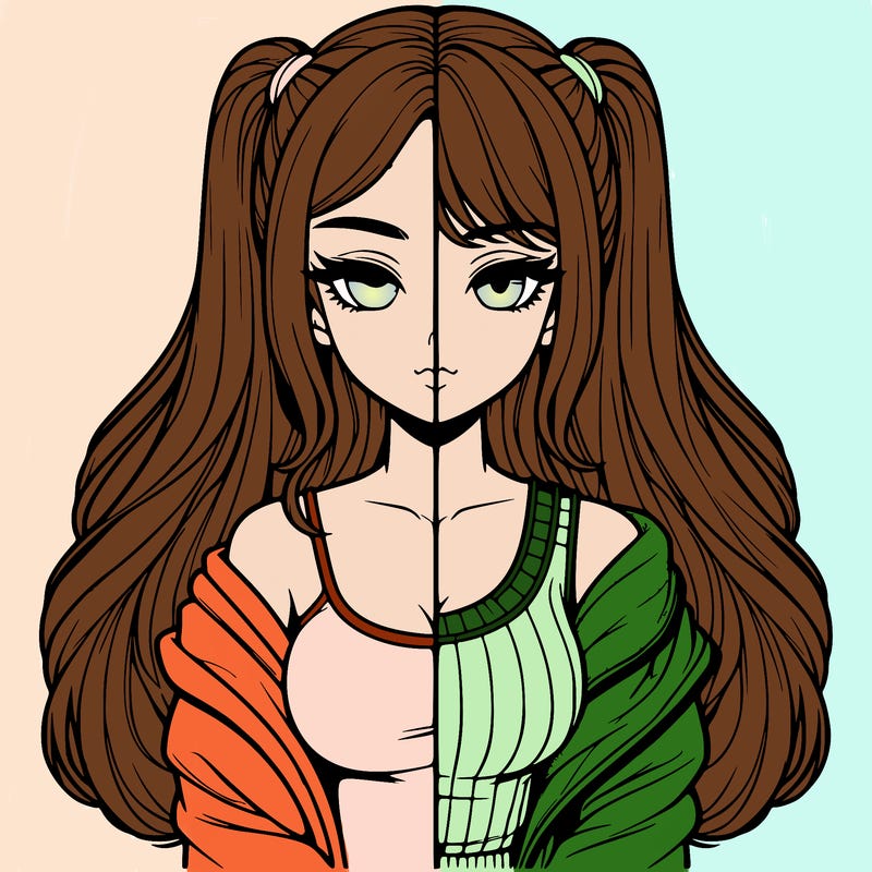 realistic girl split