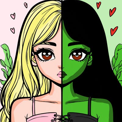 realistic girl split