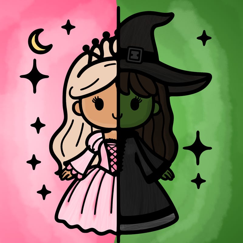 split princess and witch